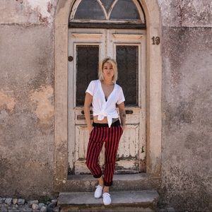 The Kooples disco stripe trousers size 25